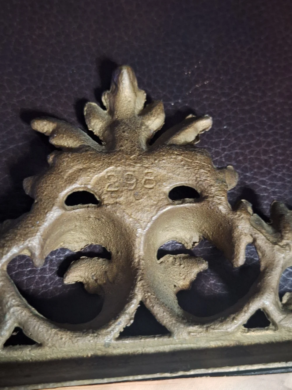 Ornate Vintage-Style Brass Picture Frame - Gold.stand Is Missing From The Back